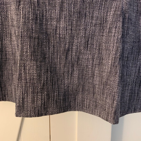 J. Crew Navy/WhiteTweed/Cotton A-Line Box Pleated Skirt (10) - Picture 5 of 7